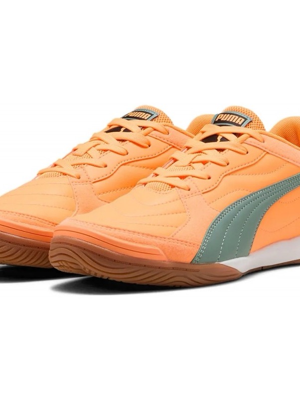 Brand New Puma Pressing Iv Indoor Soccer Shoes In Apricot.